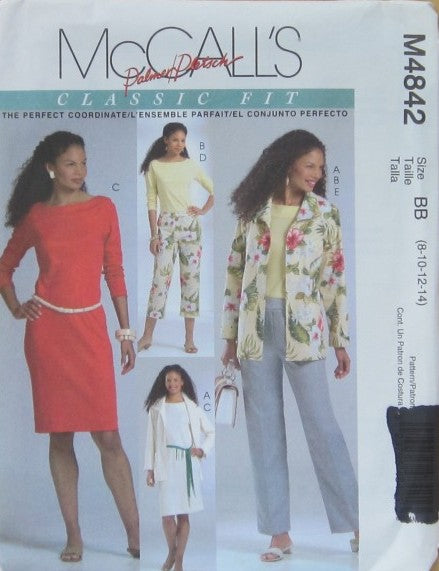 MISSES' UNLINED JACKET, TOP, DRESS AND PANTS IN TWO LENGTHS