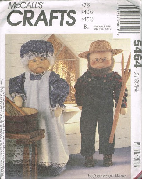 GRANDPA AND GRANDMA DOLLS AND CLOTHES