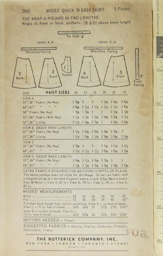 MISSES QUICK ' N EASY SKIRT