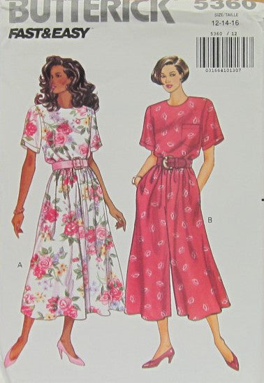 MISSES'/MISSES' PETITE DRESS AND CULOTTE DRESS