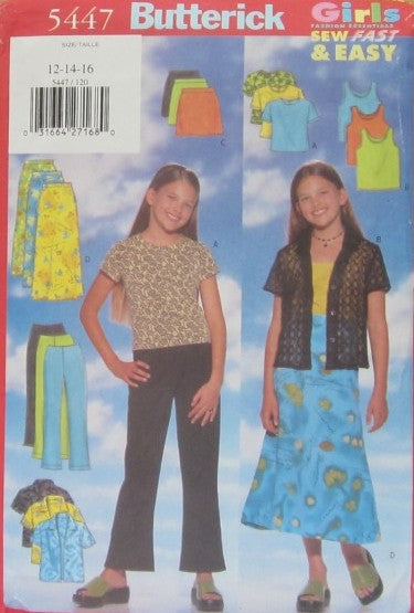 GIRLS' SHIRT. TOP, SKIRT & PANTS