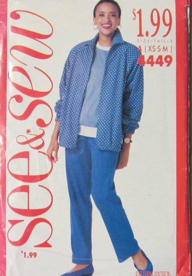 MISSES JACKET TOP AND PANTS