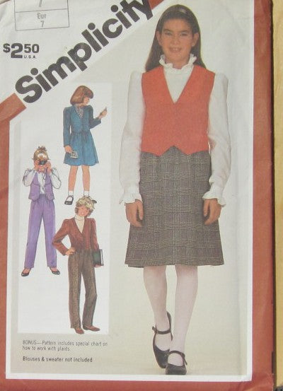 GIRLS' PULL-ON PANTS, SKIRT AND LINED JACKET OR VEST