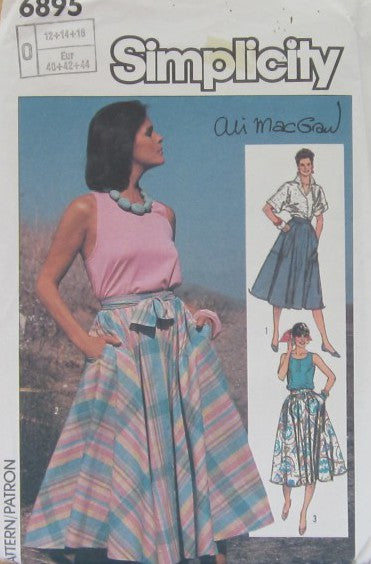 MISSES' EASY-TO-SEW HALF-CIRCLE SKIRT AND FULL-CIRCLE SKIRT IN TWO