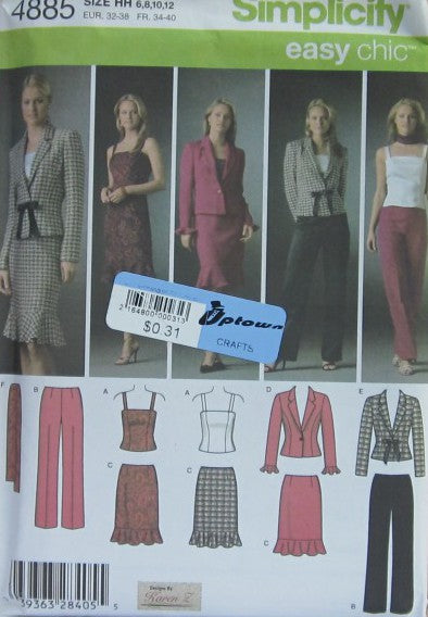 MISSES/MISS PETITE TOP PANTS SKIRT JACKET AND SCARF