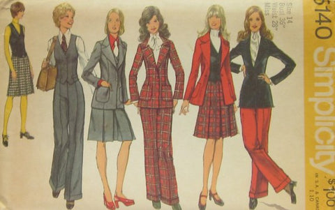 MISSES' BLAZER, SKIRT, VEST AND PANTS