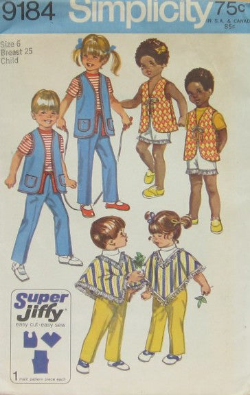 TODDLERS AND CHILDS SUPER-JIFFY PANTS IN TWO LENGTH VEST & VEST