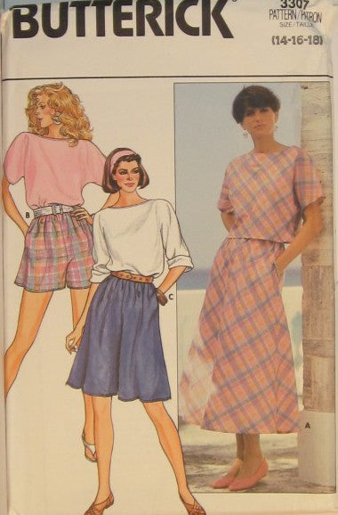 MISSES TOP SKIRT CULOTTES AND SHORTS