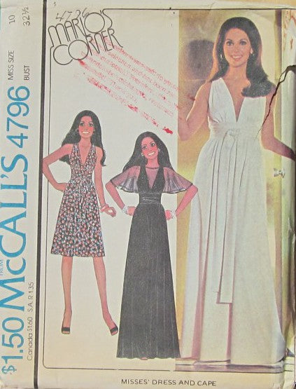 MISSES' DRESS AND CAPE