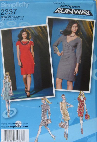MISSES DRESS WITH FRONT AND SLEEVE VARIATIONS