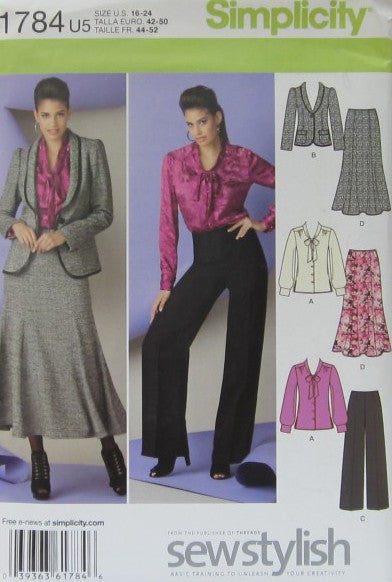MISSES BLOUSE JACKET PANTS AND SKIRT