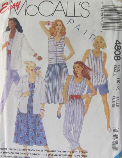 MISSES JACKET DRESS OR TOP AND PANTS OR SHORTS