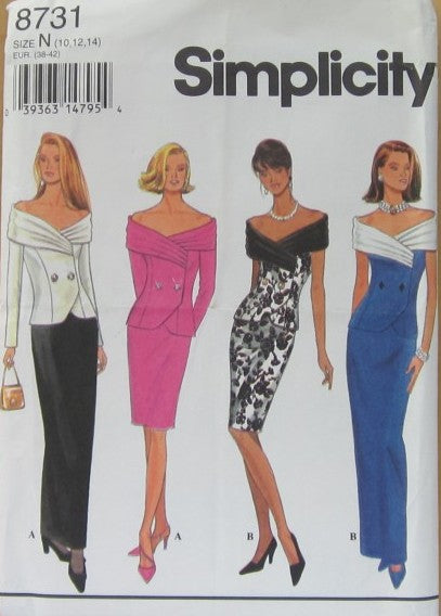 MISSES'/MISS PETITE SKIRT IN TWO LENGTHS AND FITTED LINED TOP