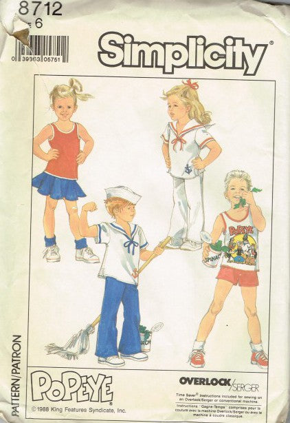 CHILD'S EASY-TO-SEW KNIT TOPS AND PULL-ON PANTS, SHORTS AND SKIRT