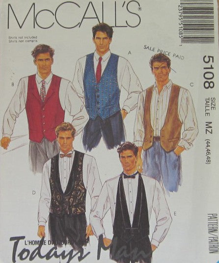 MENS LINED VESTS NECKTIE AND BOW TIE