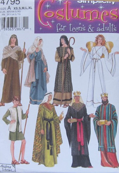 MISSES', MEN'S AND TEENS' BOY'S NATIVITY COSTUMES