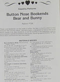 BUTTON NOSE BOOKENDS BEAR AND BUNNY