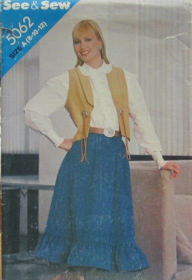 MISSES VEST AND SKIRT