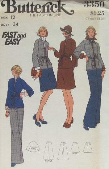 MISSES JACKET SKIRT AND PANTS