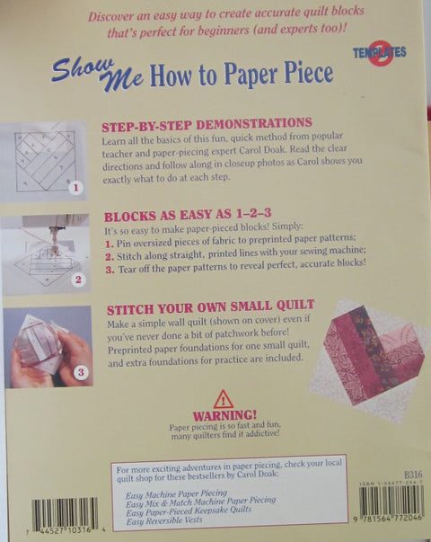 SHOW ME HOW TO PAPER PIECE