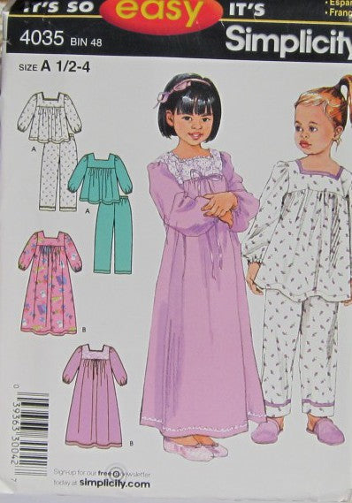 TODDLERS PAJAMAS AND NIGHTGOWN