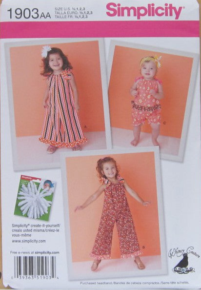 TODDLERS' AND CHILD'S ROMPER IN THREE LENGTHS