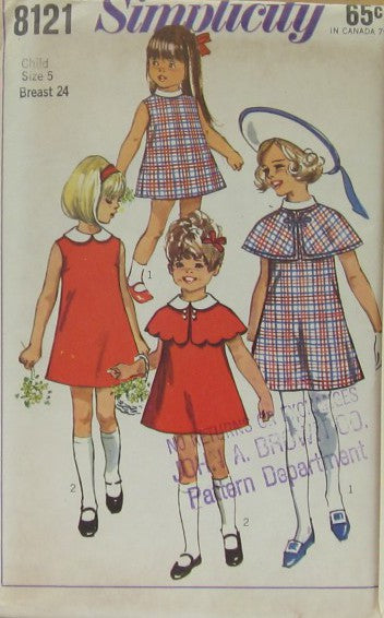 CHILD'S AND GIRLS' DRESS AND CAPE