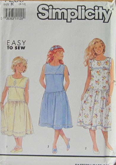 GIRLS LOOSE-FITTING PULLOVER DRESS IN TWO LENGTHS