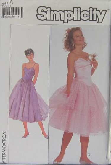 MISSES' DRESS IN TWO LENGTHS WITH LINED BODICE