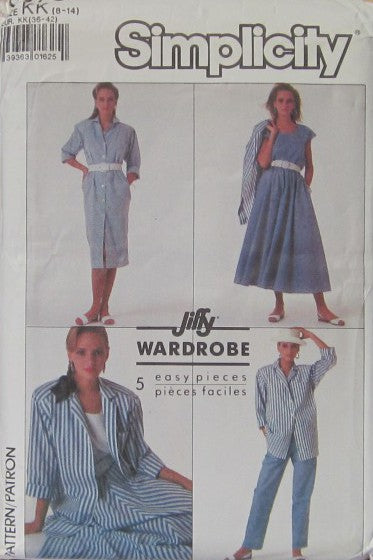 MISSES PULL-ON SKIRT AND PANTS, PULLOVER TOP AND L-F DRESS OR SHI