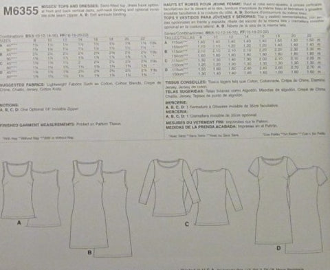 MISSES TOPS AND DRESSES