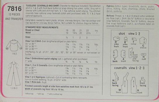TODDLERS COVERALLS AND SHIRT– Sewing Patterns House