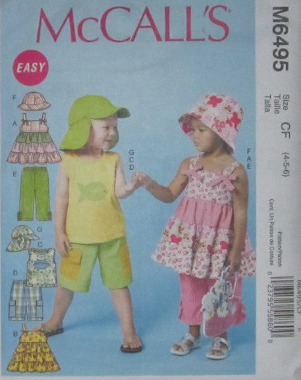 TODDLERS/CHILDRENS TOPS SHORTS PANTS AND HATS
