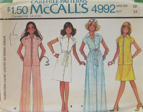 MISSES DRESS OR JACKET SKIRT AND PANS