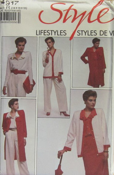 MISSES DUSTER COAT OR CARDIGAN BLOUSE SKIRT AND TROUSERS
