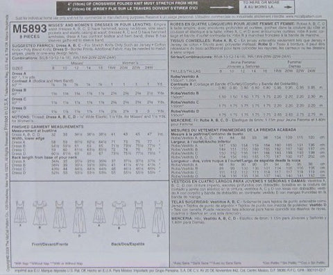 MISSES' AND WOMEN'S DRESSES IN FOUR LENGTHS