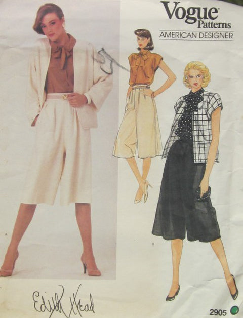 MISSES/MISSES PETITE JACKET CULOTTES AND BLOUSE