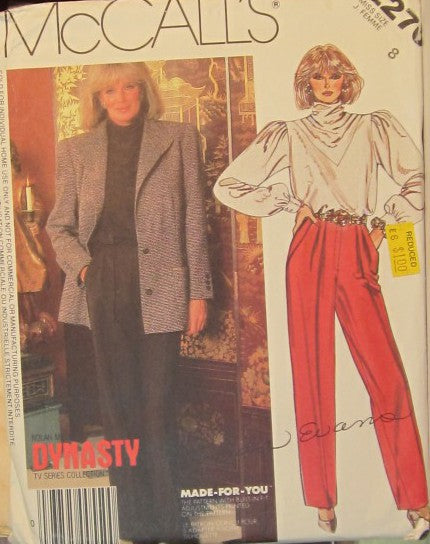 MISSES JACKET BLOUSE AND PANTS