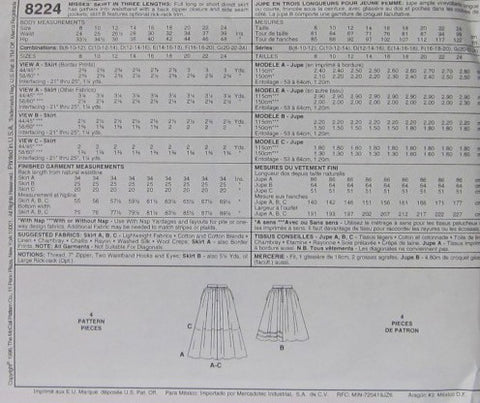 MISS' SKIRT IN THREE LENGTHS