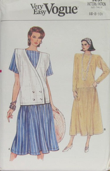 MISSES' DRESS AND VEST