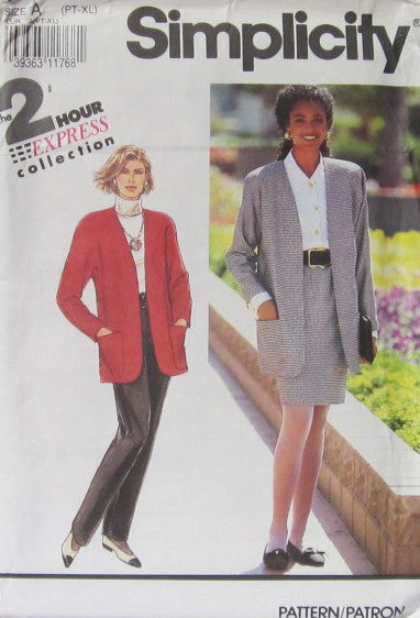 MISSES' PANTS, SKIRT AND UNLINED JACKET