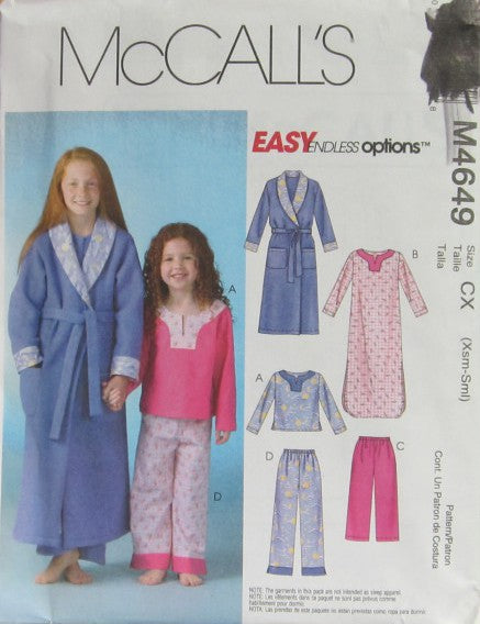 CHILDREN'S AND GIRLS' ROBE, BELT, TOP, GOWN AND PANTS