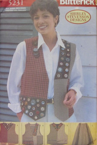 MISSES' APPLIQUED VEST WITH SKIRT