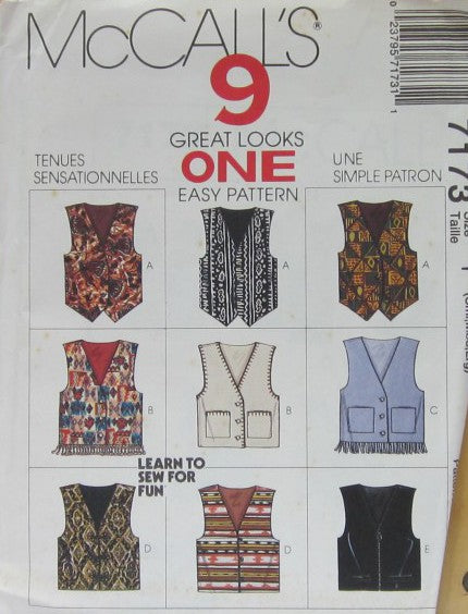 MISSES' AND MEN'S LINED VEST