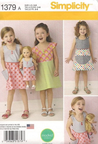 CHILD'S DRESS AND DRESS FOR 18