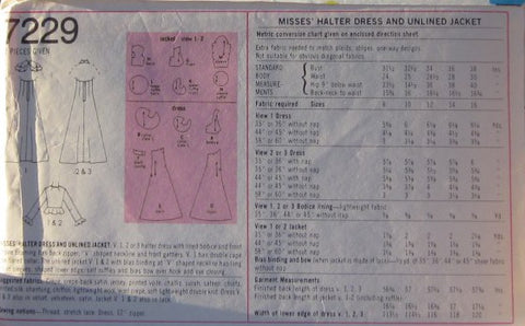 MISSES HALTER DRESS AND JACKET
