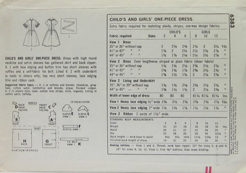 CHILD'S AND GIRLS' ONE-PIECE DRESS