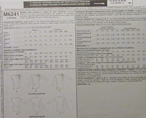 MISSES AND WOMENS TUNICS