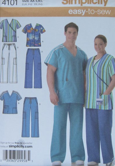 WOMENS AND MENS SCRUB TOPS AND PANTS