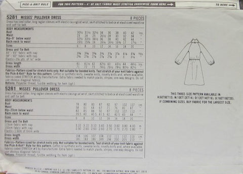 MISSES' PULLOVER DRESS